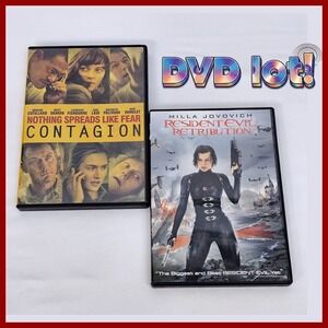 Action Sci-Fi Horror Lot Contagion Resident Evil Retribution DVD Movie Jovovich